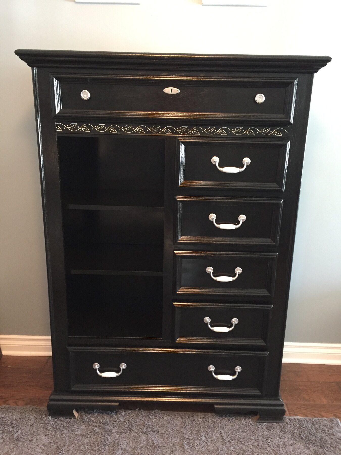 Finished custom armoire dresser