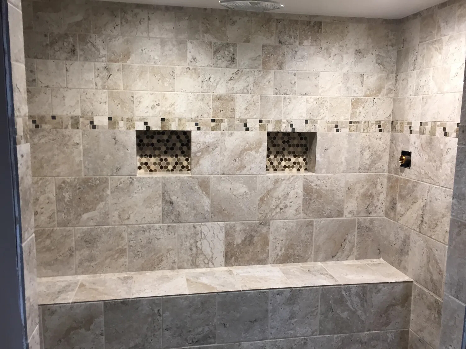 Detailed custom tiled shower project